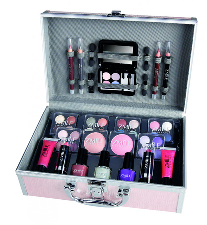 42pc Eye Catcher Vanity Case - Light Pink Case