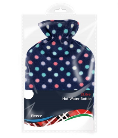 Generise 2 Litre Hot Water Bottle with Fleece Cover