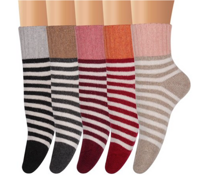 Generise Pack of 5 Pairs Ladies Thick Wooly Socks