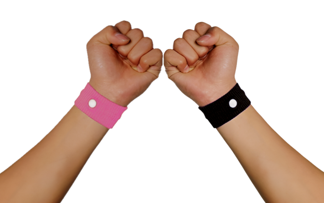 Travel Sickness Bands - Black or Pink