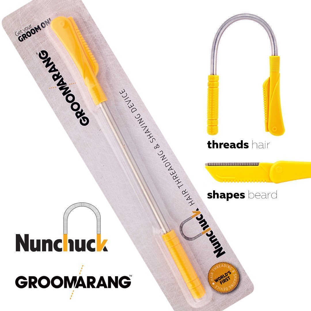 Groomarang 'Nunchuck' World's First Hair Threading and Shaving Device