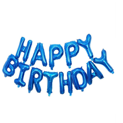 Inflatable Happy Birthday Balloon with String and Straw