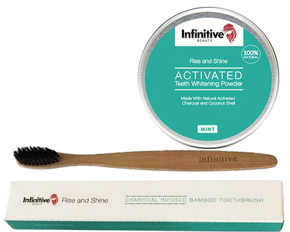 Infinitive Beauty Charcoal Powder and Charcoal Brush