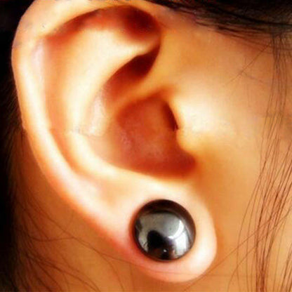 Glamza 2 in 1 Black Ear and Magnetic Slimming Studs