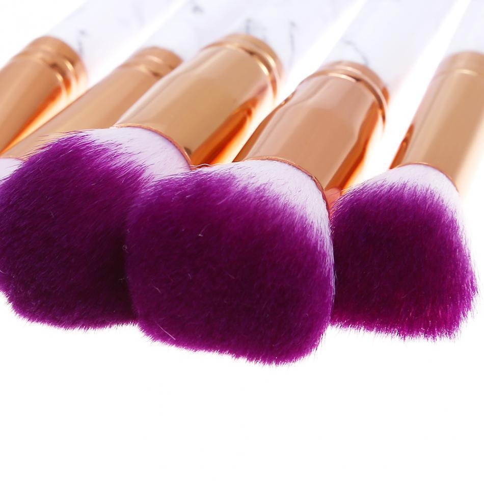 Glamza 10pc Marble Makeup Brush Set