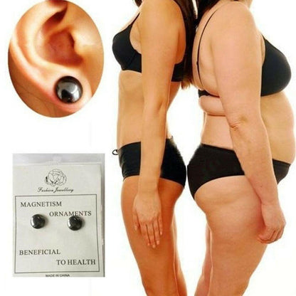 Glamza 2 in 1 Black Ear and Magnetic Slimming Studs