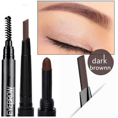 3 In 1 Smooth Stereo Eyebrow Pen - Brush, Powder & Pen