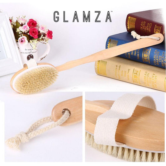 Glamza Pro Long Handle Dry Skin Body Brush