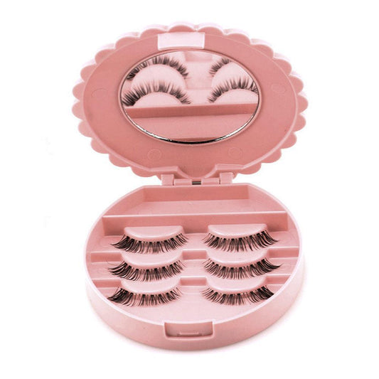 False Eyelash Mirrored Storage Case