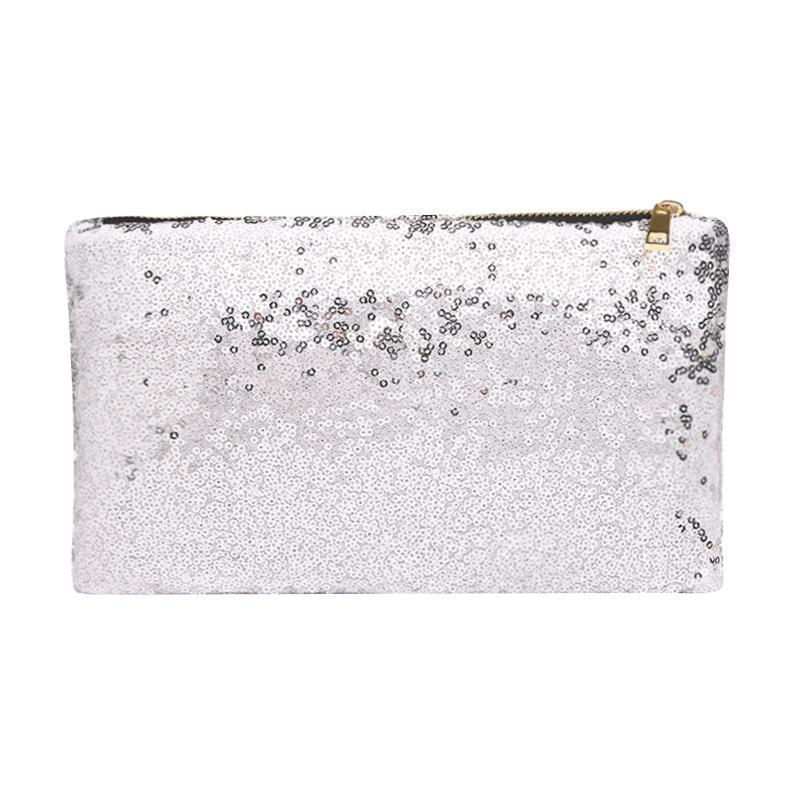 Glamza Dazzling Sequin Hand and Makeup Bag